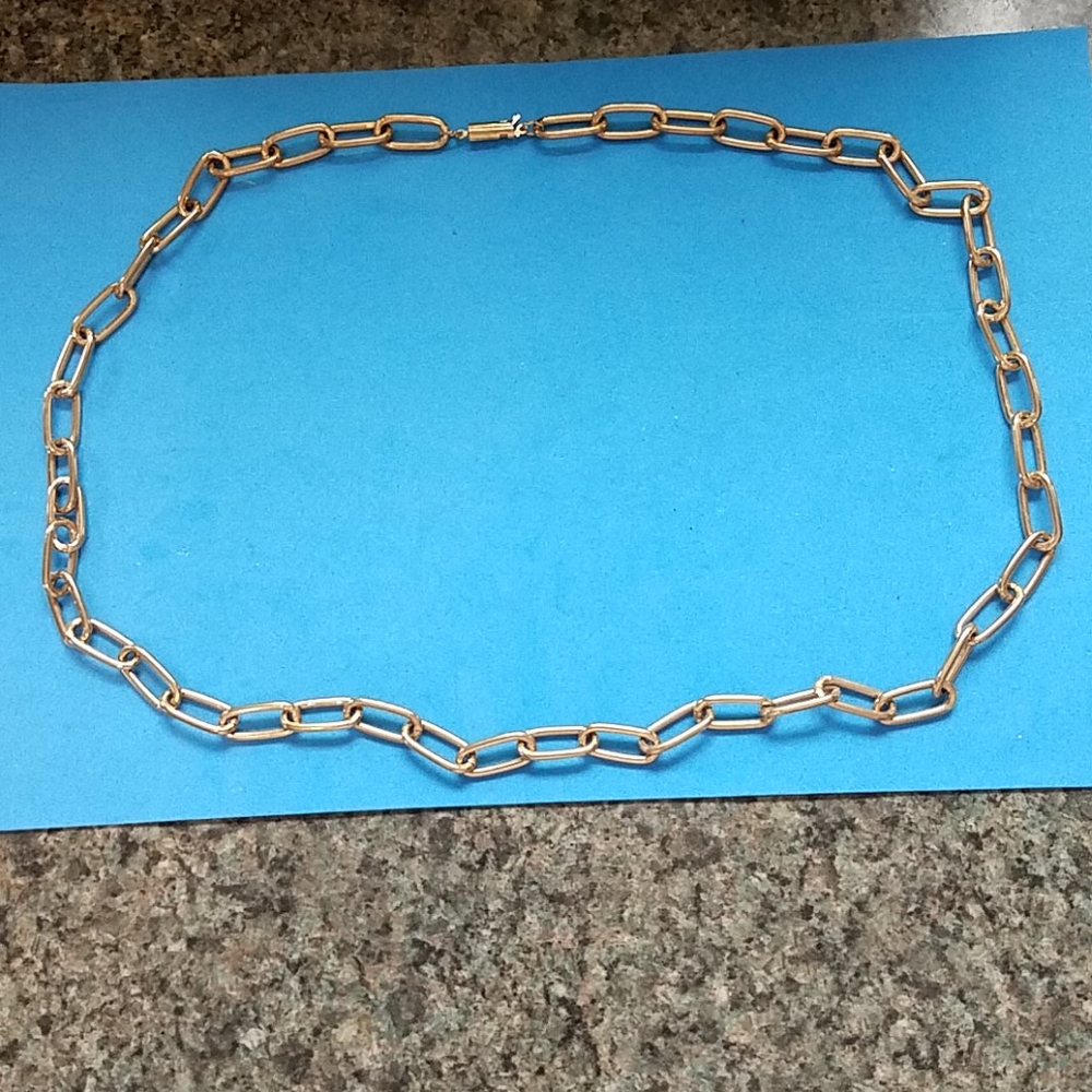 Mens Neck Chain Gold Tone 29" Long